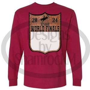 Printable Sublimation Design, Rodeo Back Number Leather, Junior World ...