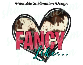Diseño de sublimación imprimible / Corazón de piel de vaca / imágenes png / fondo transparente / alta resolución 300 dpi