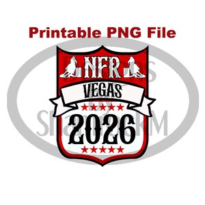 Printable PNG Design | Rodeo Back Number Vegas 2026 with Barrel Racers | png image | high resolution 300 dpi