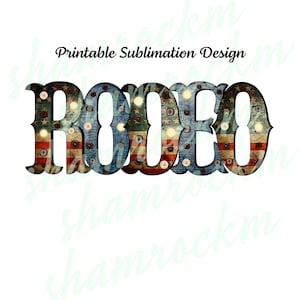 Diseño de sublimación imprimible / Rodeo / Bandera americana y denim / fondo transparente de imagen png / alta resolución 300 dpi