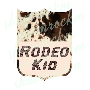 Rodeo Kid Back Number, cowhide, png images with transparent background, high resolution 300 dpi