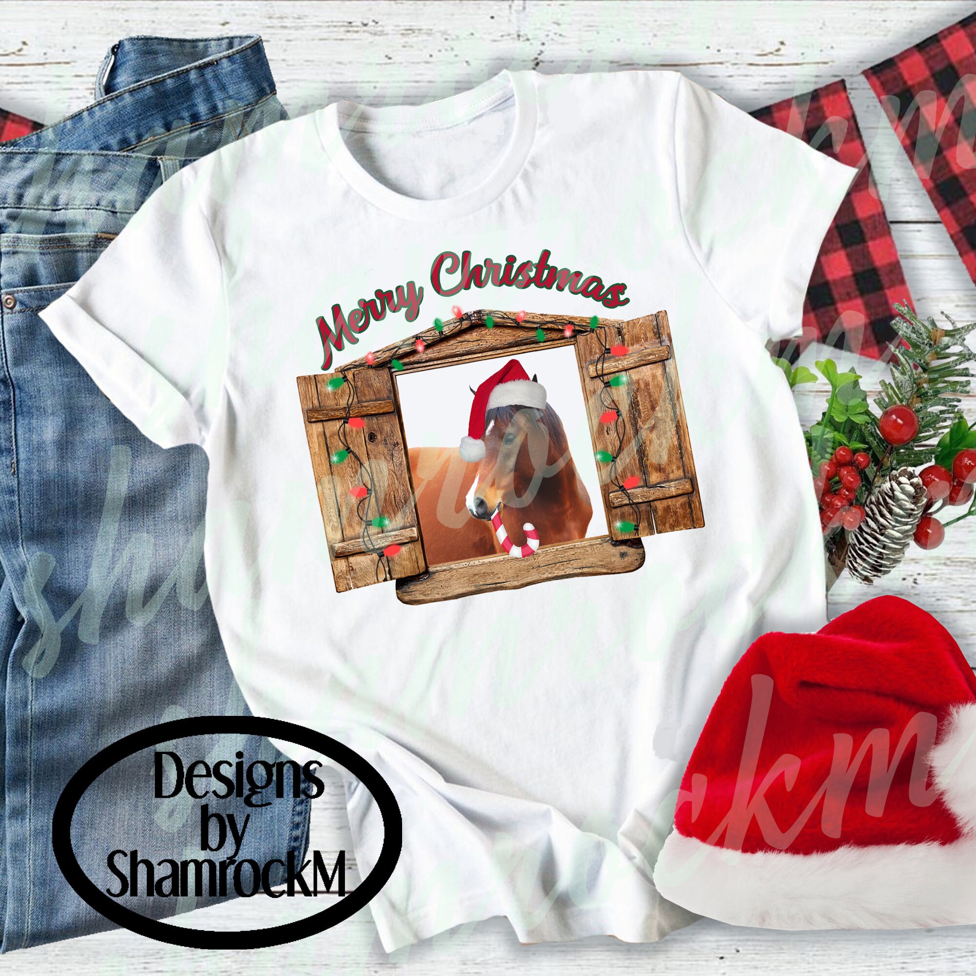 Printable Sublimation Design | Merry Christmas Horse | Png Images ...