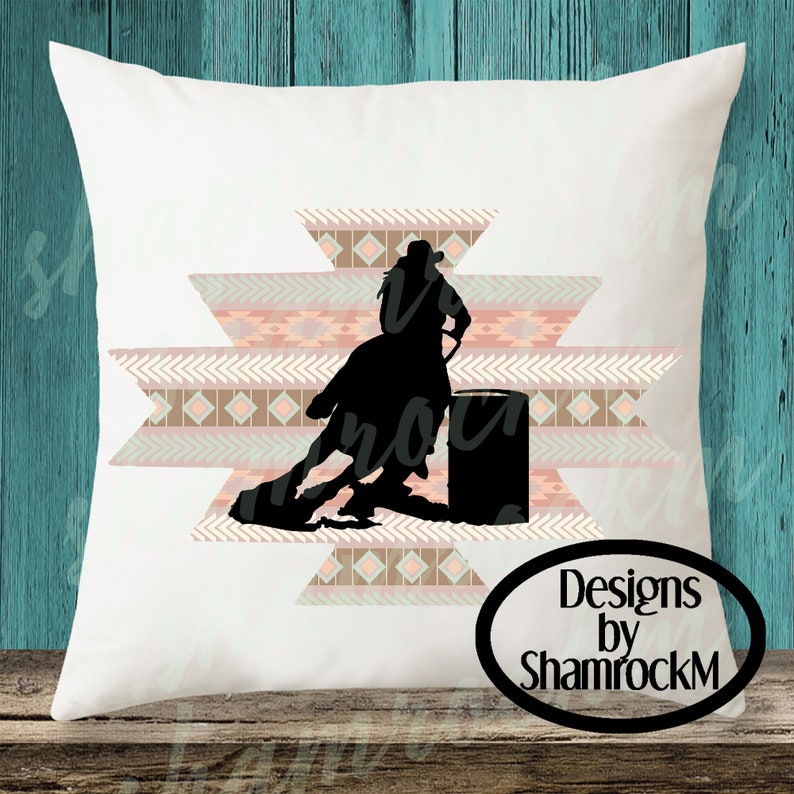 Printable Sublimation Design Barrel Racer Aztec Background | Etsy