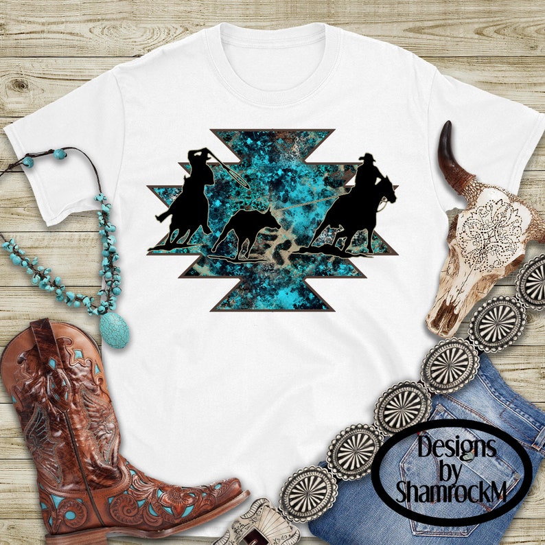 Printable Sublimation Design | Team Ropers on Aztec Grunge | Png Image ...