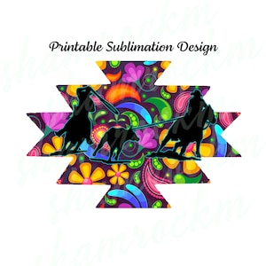 Printable Sublimation Design | Team Roper | Paisley Aztec Background | png image transparent background | high resolution 300 dpi