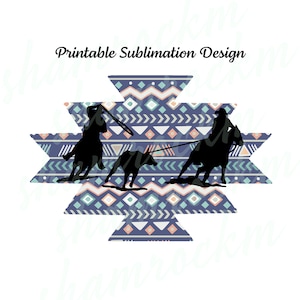Printable Sublimation Design | Team Roper | Shades of Purple Aztec ...