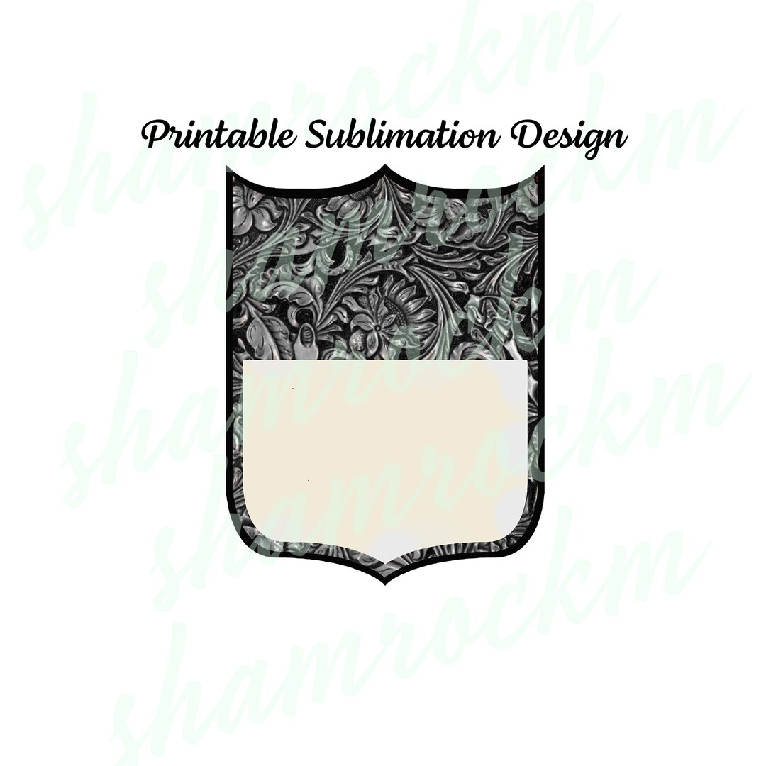 Printable Sublimation Design | Back Number | Tooled Leather | Grey ...