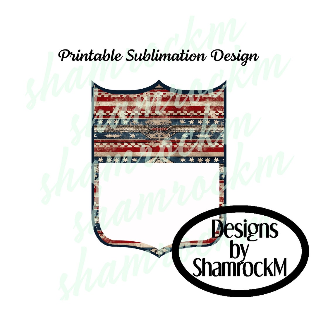 Printable Sublimation Design | Back Number | Rustic Red White & Blue ...