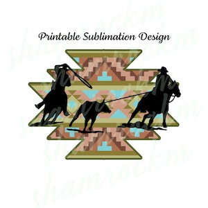 Printable Sublimation Design | Team Roper on Aztec | png image transparent background | high resolution 300 dpi