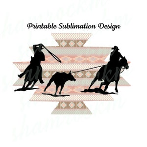Printable Sublimation Design | Team Ropers | Aztec Background | png images | transparent background | high resolution 300 dpi