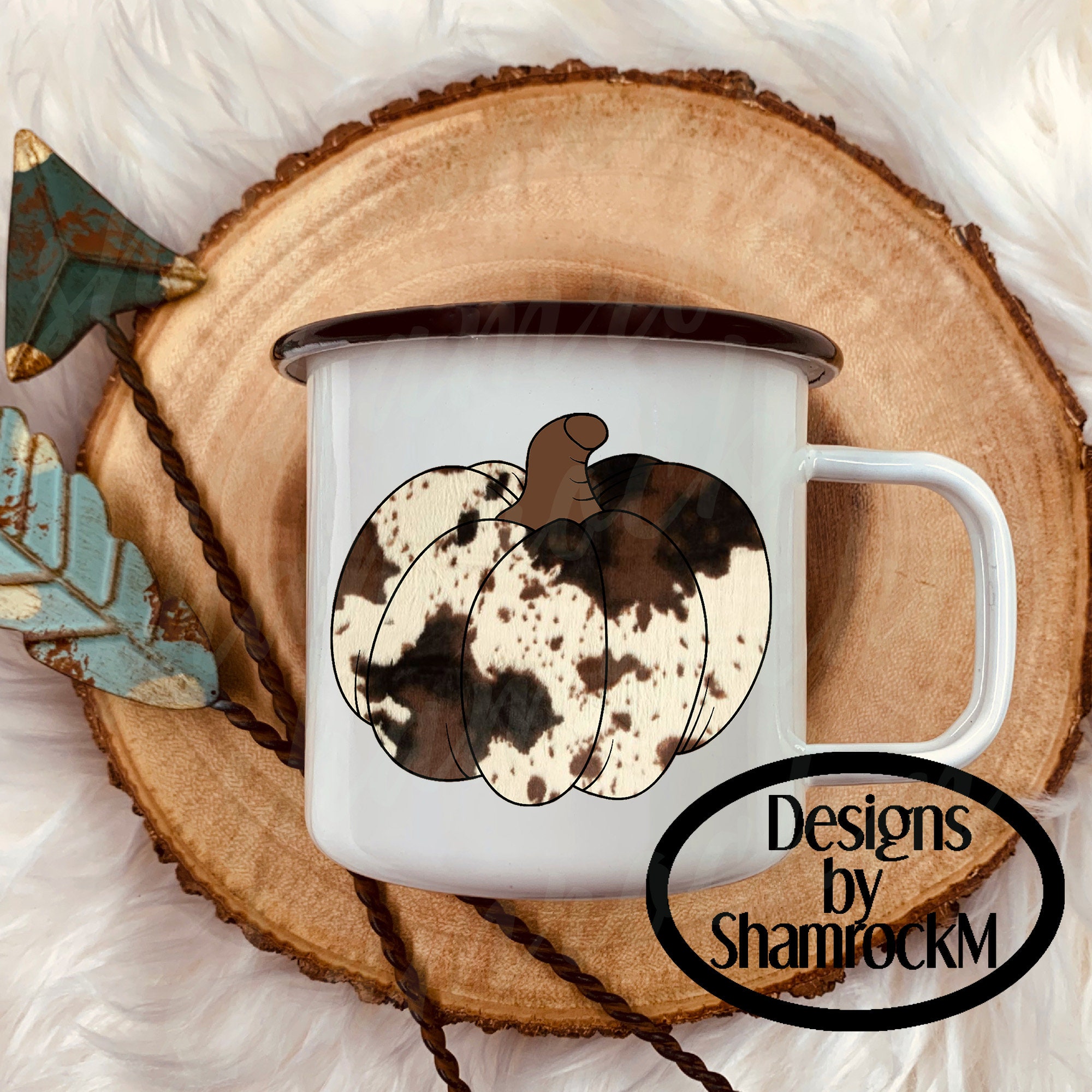 Printable Sublimation Design | Cowhide Pumpkin | Western Art | Png ...
