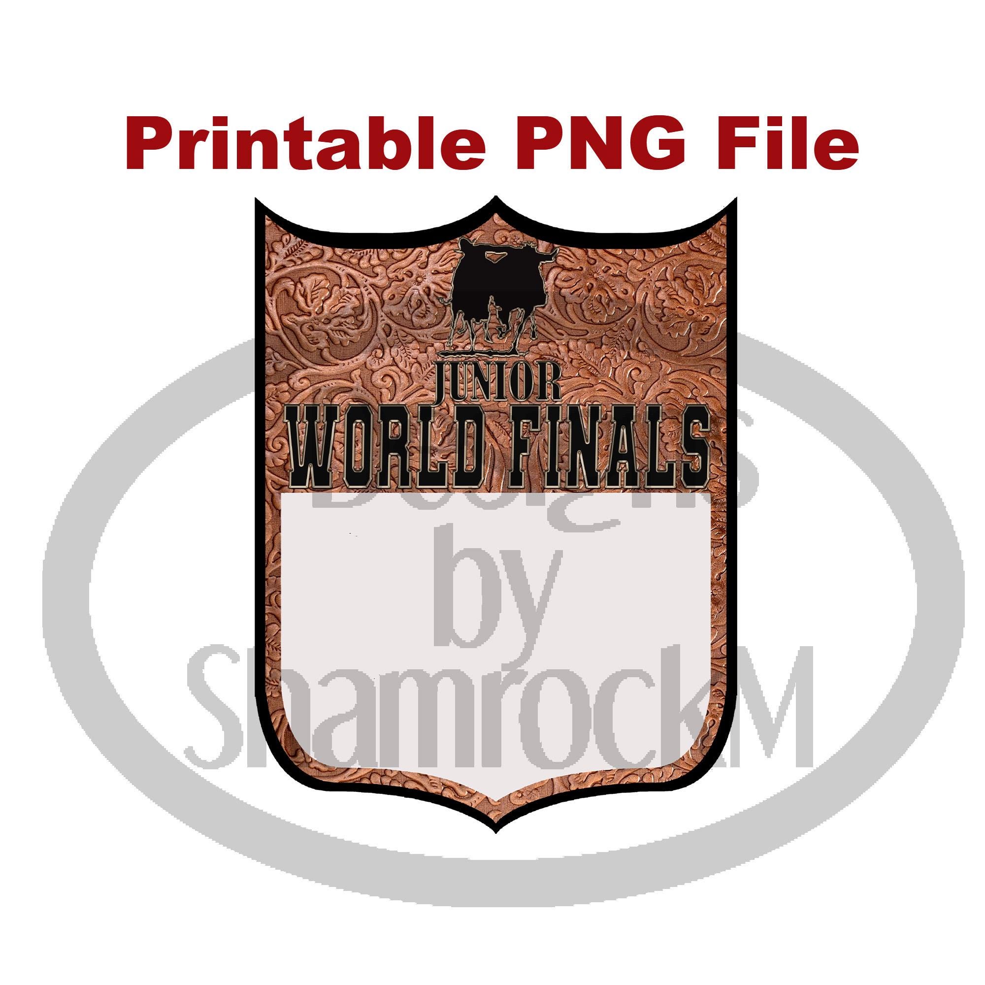 Printable Sublimation Design, Rodeo Back Number Leather, Junior World ...