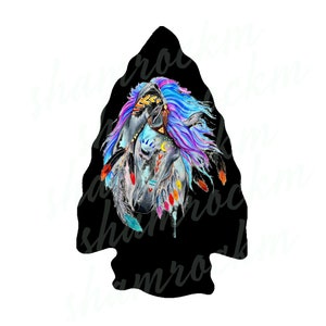 arrowhead with war pony 2, png images with transparent background, high resolution 300 dpi
