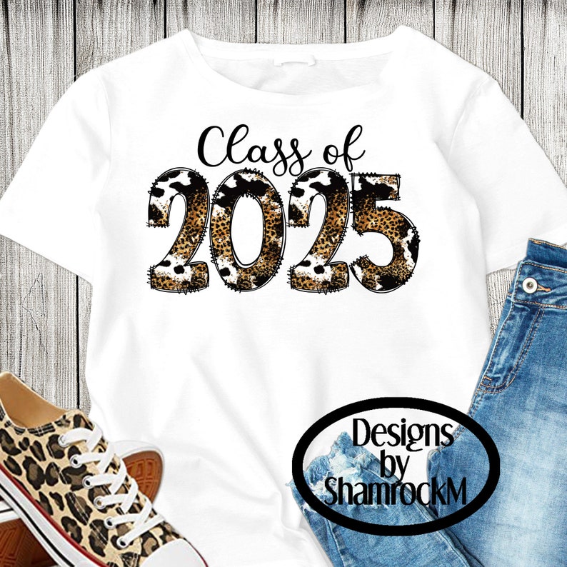 Printable Sublimation Design Class of 2025 Cowhide and Etsy