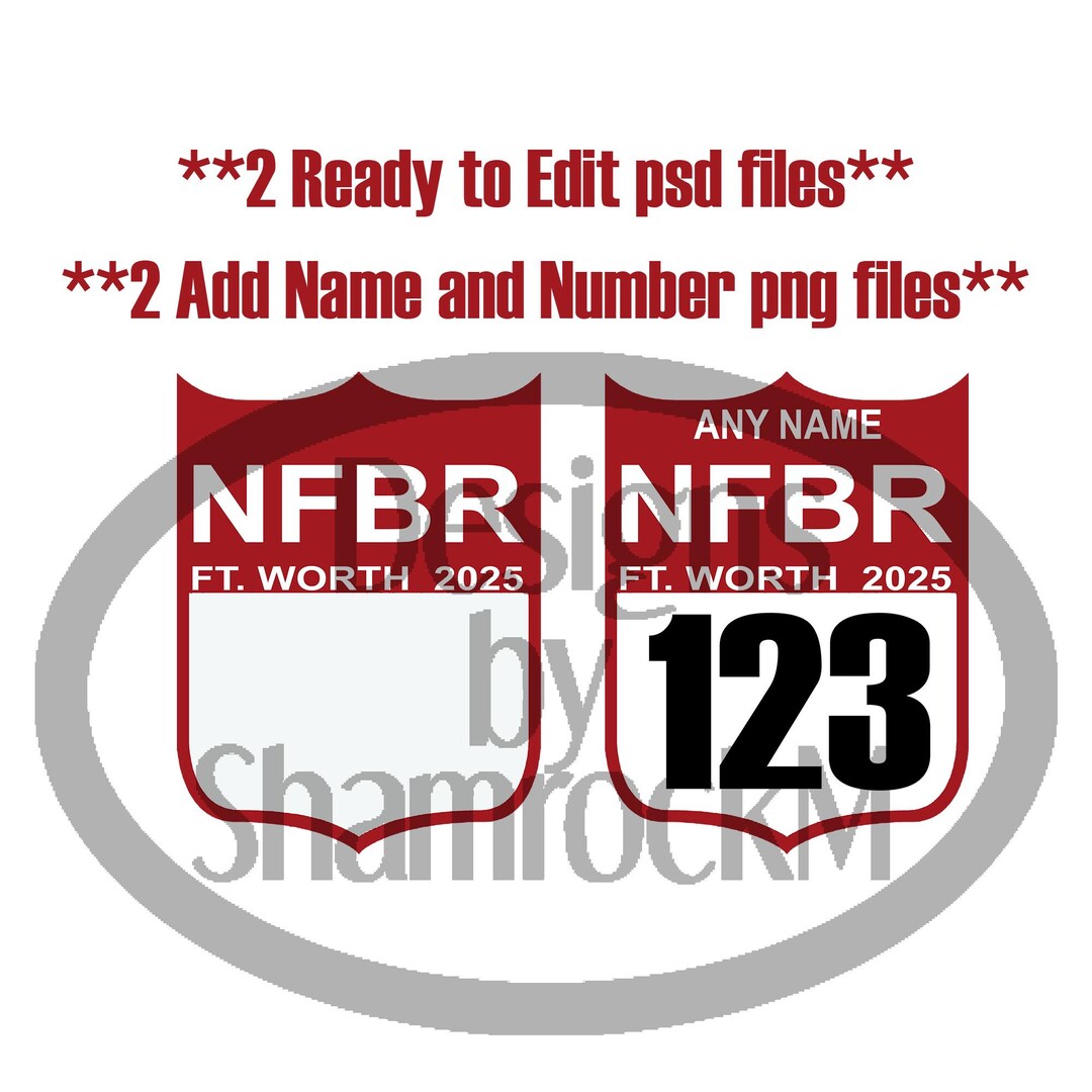 Free Printable Rodeo Numbers Printable Sublimation Design, Rodeo Back Number NFBR, 2png Images, 2 ...