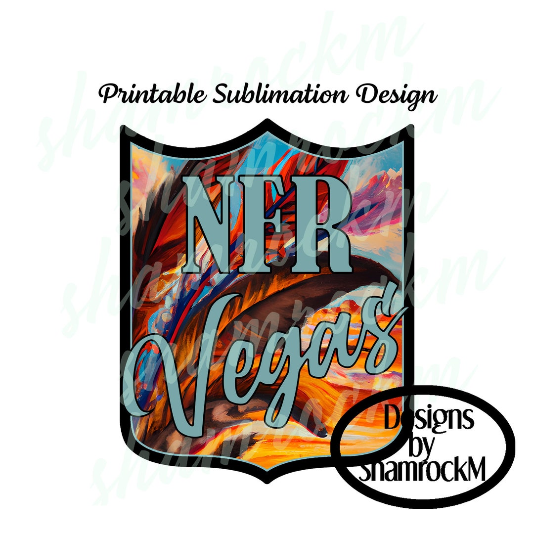 Printable Sublimation Design Back Number NFR Vegas Bold Etsy