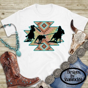 Printable Sublimation Design | Team Ropers on Aztec 7 | Png Image ...