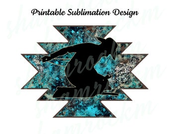 Printable Sublimation Design | Goat Tyer on Aztec Grunge | png image transparent background | high resolution 300 dpi