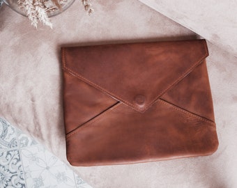 Handmade real leather Macbook sleeve for 13, 14, 15, 16 inch,Leather portfolio,Leather laptop case,Leather cover for Macbook Air/Macbook Pro