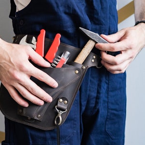Custom Leather Tool Belt for Dad | Handmade Leather Tool Belt | Personalized Leather Tool Belt | Handmade Carpenter Belt