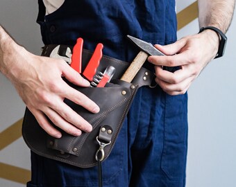 Custom Leather Tool Belt for Dad | Handmade Leather Tool Belt | Personalized Leather Tool Belt | Handmade Carpenter Belt