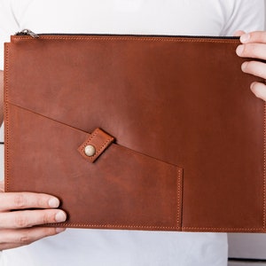 Brown leather zipped iPad sleeve,iPad pro cover leather,iPad 10.2 case leather,Leather ipad mini 4 case,Leather portfolio case,iPad air 3