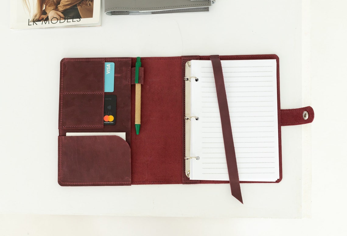 Refillable Leather Journalleather Binder Coverleather Binder Etsy