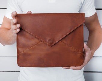 Leather file folder holder, Personalized leather portfolio, Leather folio A4, Leather document holder, Document sleeve, Paper case