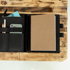 Large leather journal A5 personalized, Refillable A5 leather journal, A5 notebook cover, Large notebook, Leather A5 diary, Corporate gifts