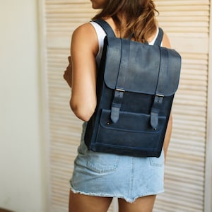 Stylish City Backpack for Women | Women&#39;s Office Backpack | Leather City Bag | Chic Laptop Rucksack