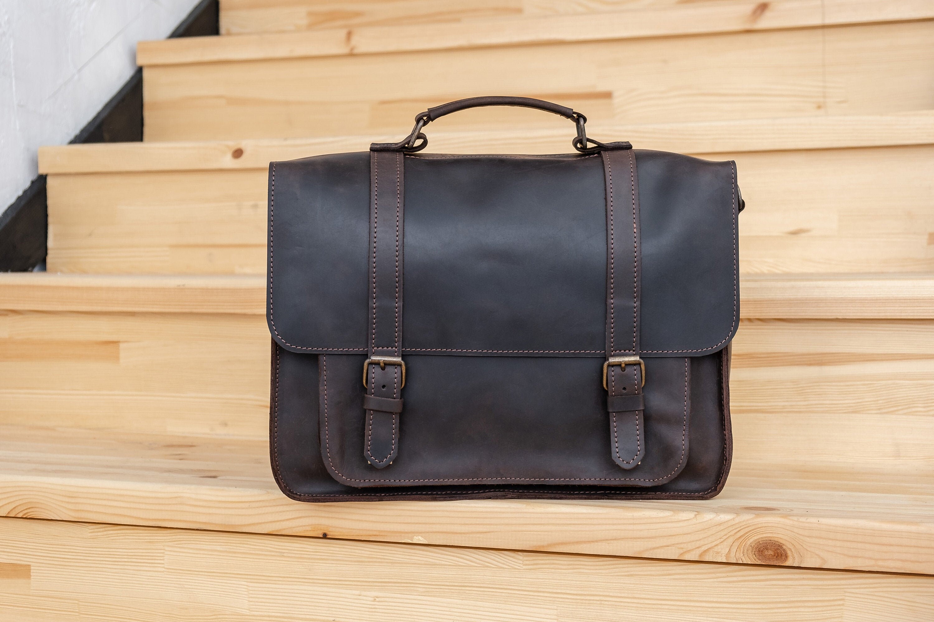 Briefcase backpackConvertible backpackCrossbody adjustable Etsy