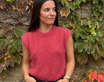 Patrón de tejido de camiseta con vídeos para mujer (de arriba a abajo) + Herramienta de tejido gratis