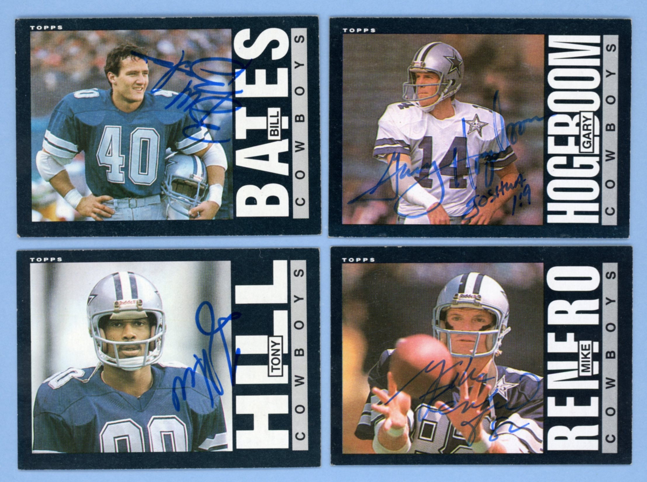 Vintage Autographed 1985 Topps Dallas Cowboys Cards Bill Etsy