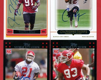 Autographed Tamba Hali 2006 Topps Chiefs Rookie Card Lot