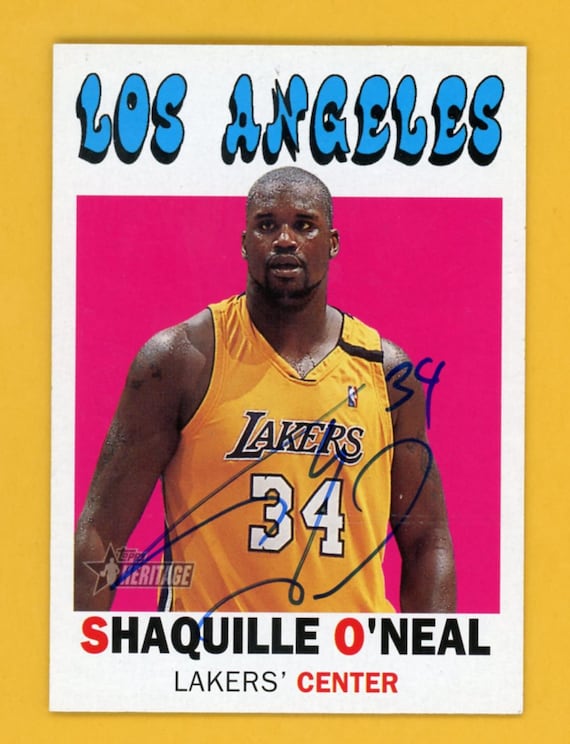 Autographed 2000-2001 Topps Los Angeles Lakers Shaquille O'neal - Etsy