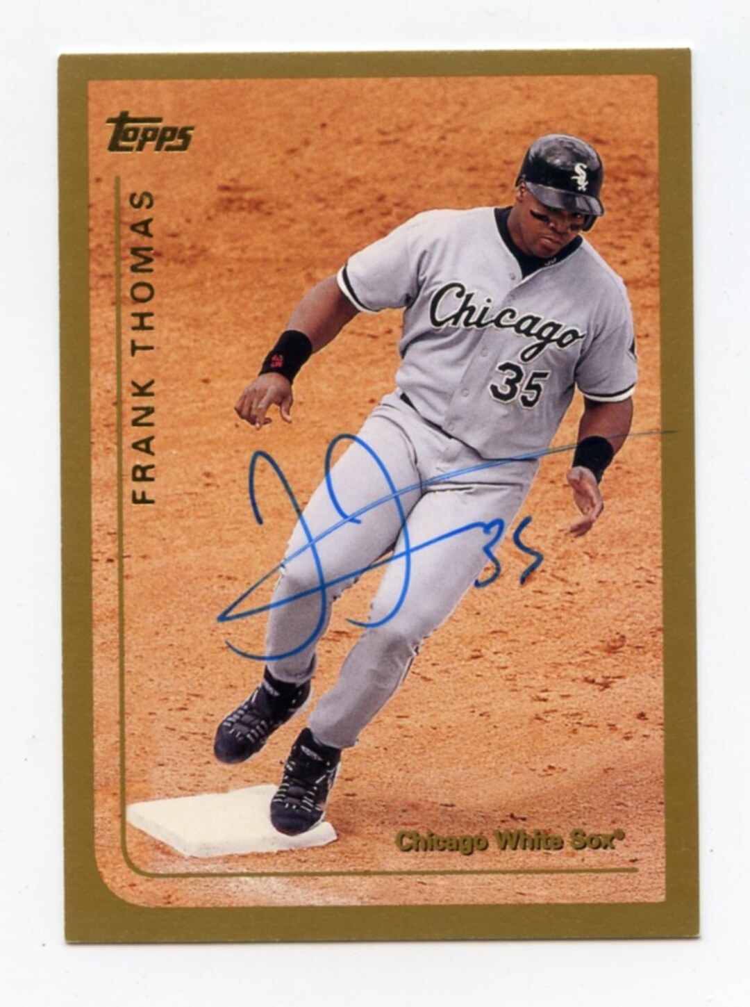 Autographed 1999 Topps Frank Thomas Chicago White Sox hall of - Etsy