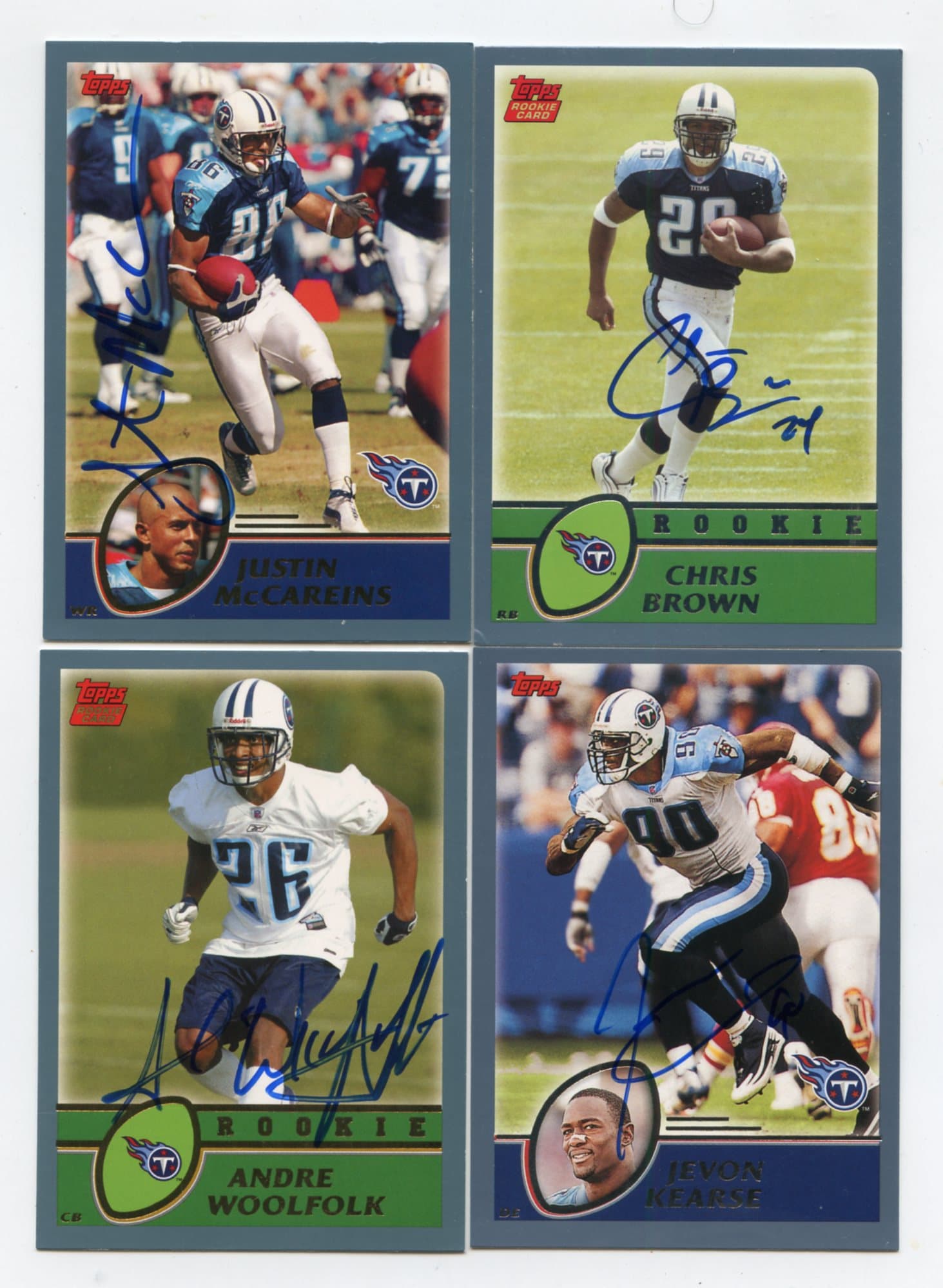 Autographed 2003 Topps Tennessee Titans: Jevon Kearse Andre 