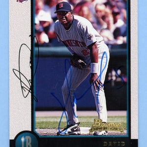Autographed 1998 Bowman Minnesota Twins: David Ortiz Rookie, Michael Cuddyer, Mark Redman