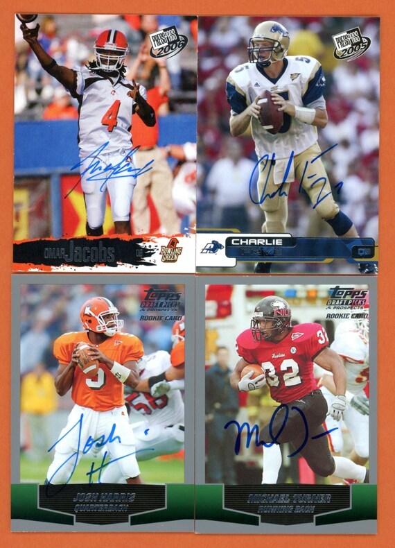 Autographed Rookie Cards of Mid-american Conference Stars: Omar Jacobs,  Charlie Frye, Josh Harris, Michael Turner - Etsy