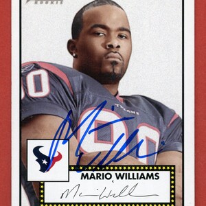 Handsignierte 2006 Topps 52s Mario Williams Rookie Karte (Houston Texans)