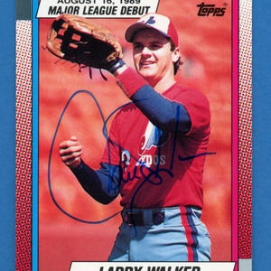 Cartes autographiées pour les recrues des Expos de Montréal : Larry Walker (Temple de la renommée de la MLB) et Marty Pevey