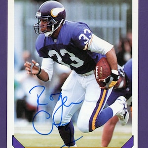 Vintage Autographed Minnesota Vikings: Roger Craig, Jake Reed, Darrin Nelson, Carl Lee