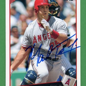 Handsignierte 2009 Topps Angels Karten: Mark Teixeira und Brandon Wood