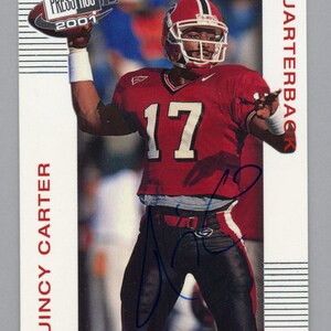 Vintage handsignierte Georgia Bulldogs Quarterbacks Karten: Quincy Carter, Eric Zeier, Schockley