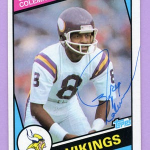 Vintage Autogramm von Minnesota Vikings: Tony Galbreath, Darrin Nelson, 3 weitere