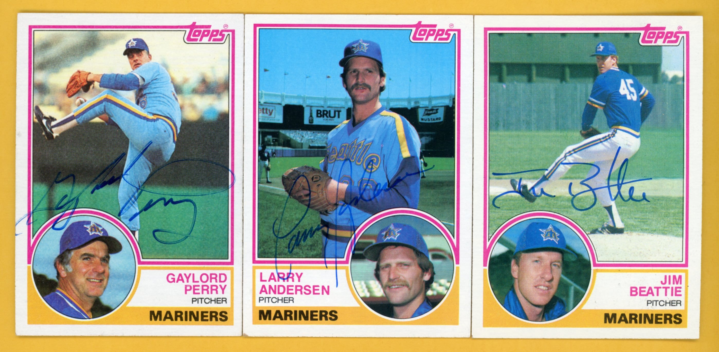 Autographed 1983 Topps Seattle Mariners Pitchers: Gaylord 