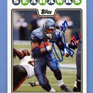 Vintage Autographed Seattle Seahawks 2008 Topps rookie cards: Justin Forsett,  3 more