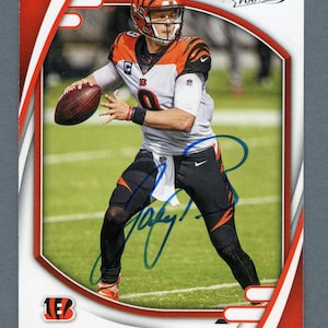 Quarterback dei Cincinnati Bengals autografati: Joe Burrow, la carta da principiante di Andy Dalton, David Klingler e Jeff Blake