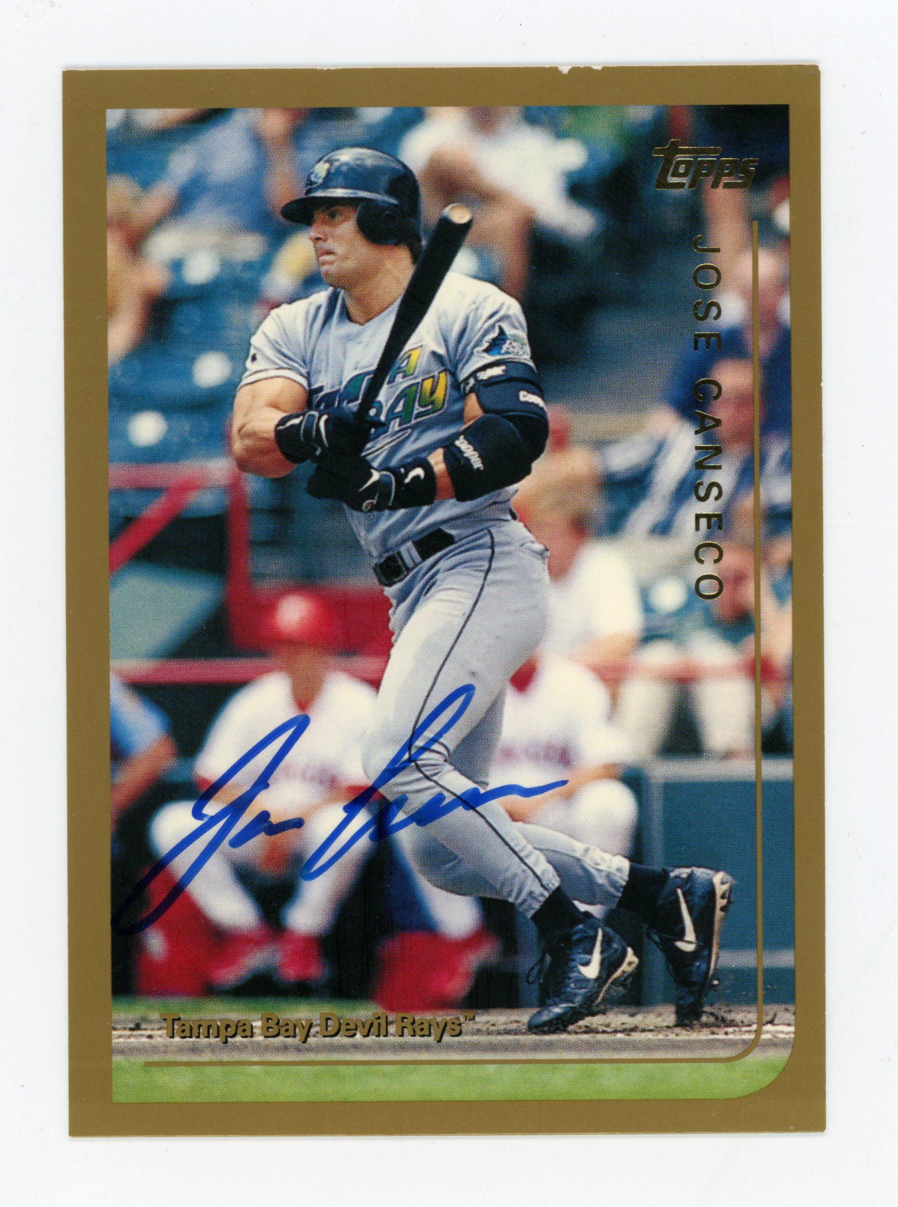 Autographed 1999 Topps Tampa Bay Devil Rays: Jose Canseco, Miguel