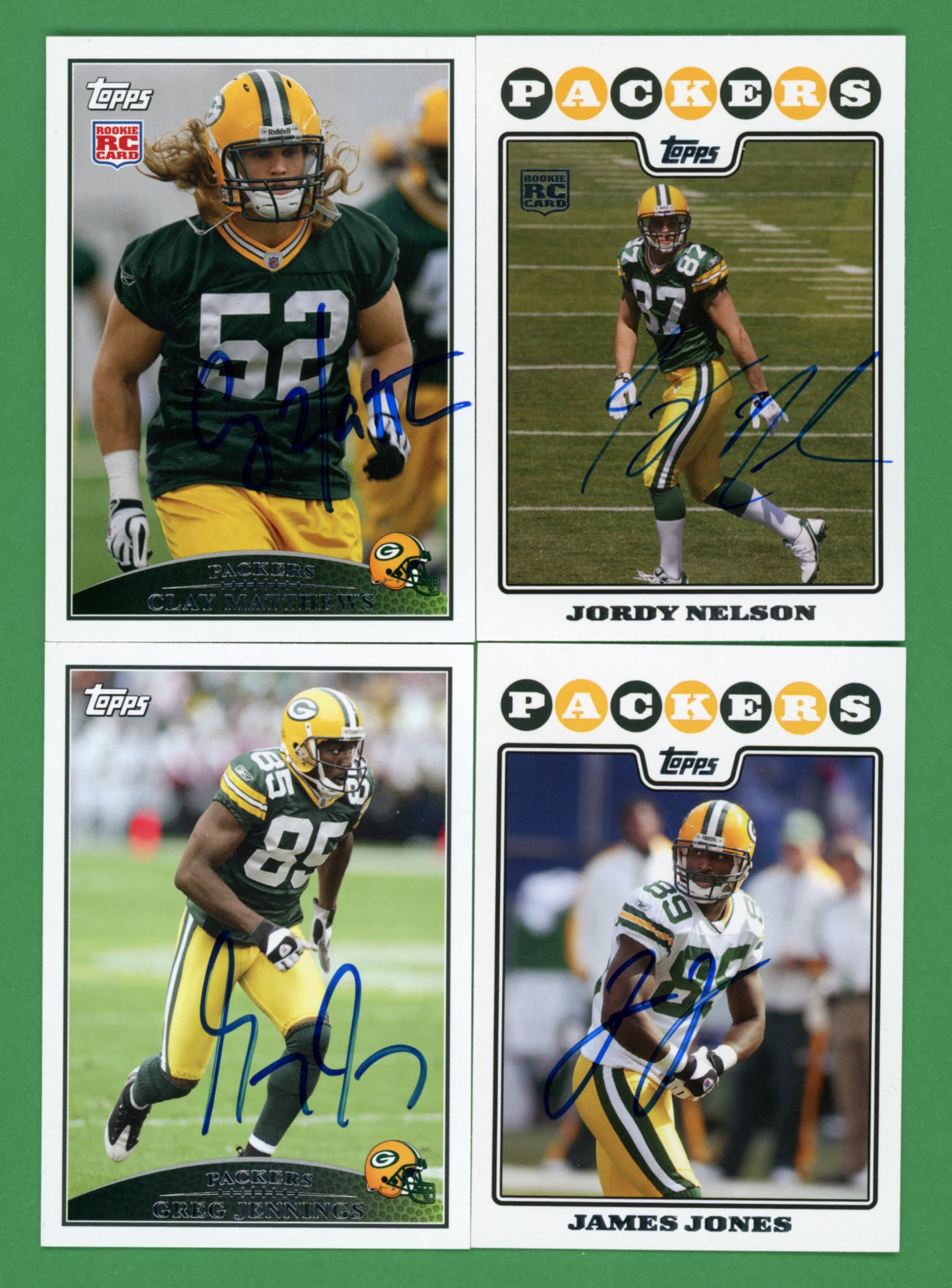 Autographed Green Bay Packers Cards: Jordy Nelson Rookie Clay 